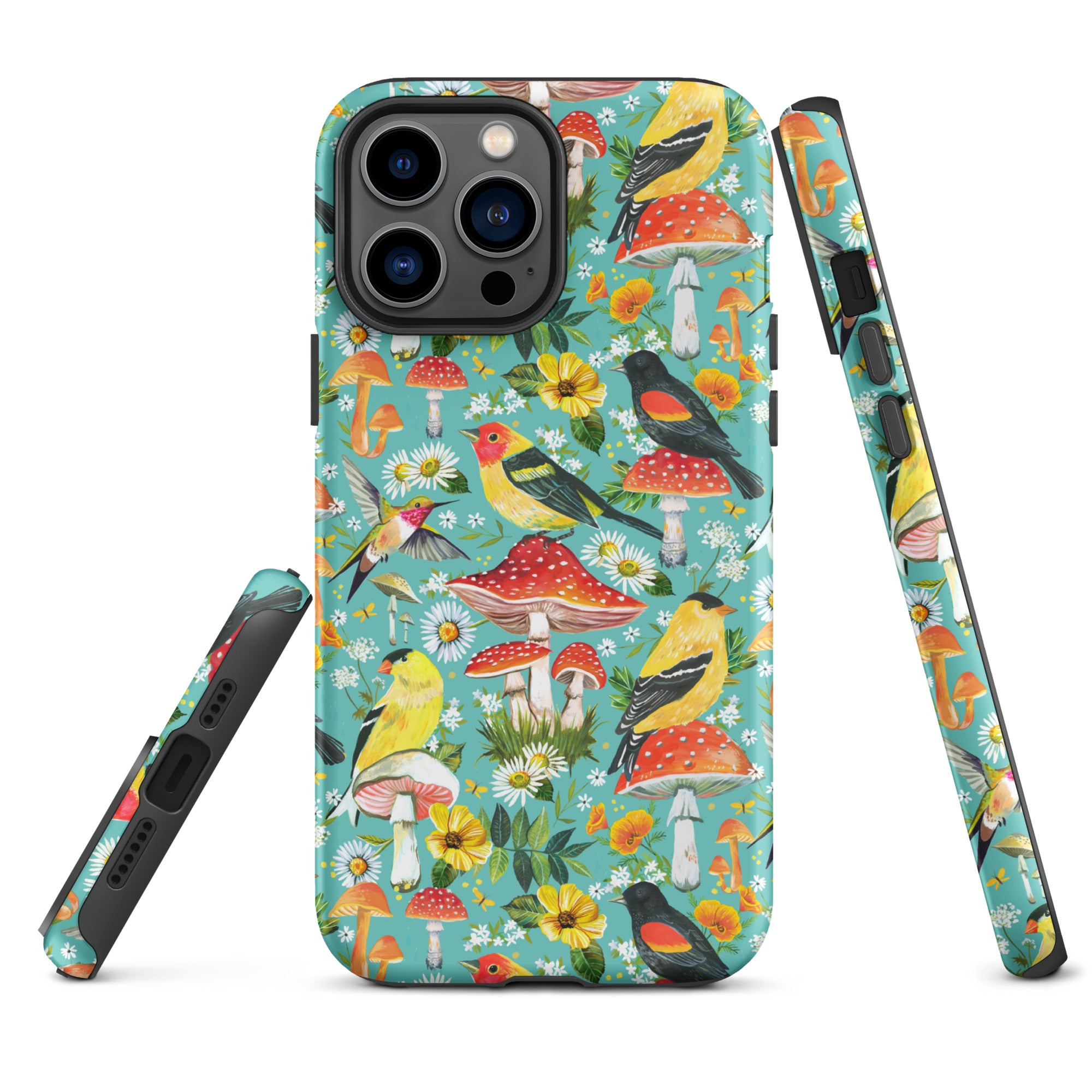 Birds and Mushrooms Tough Case for iPhone® iPhone 13 Pro Max