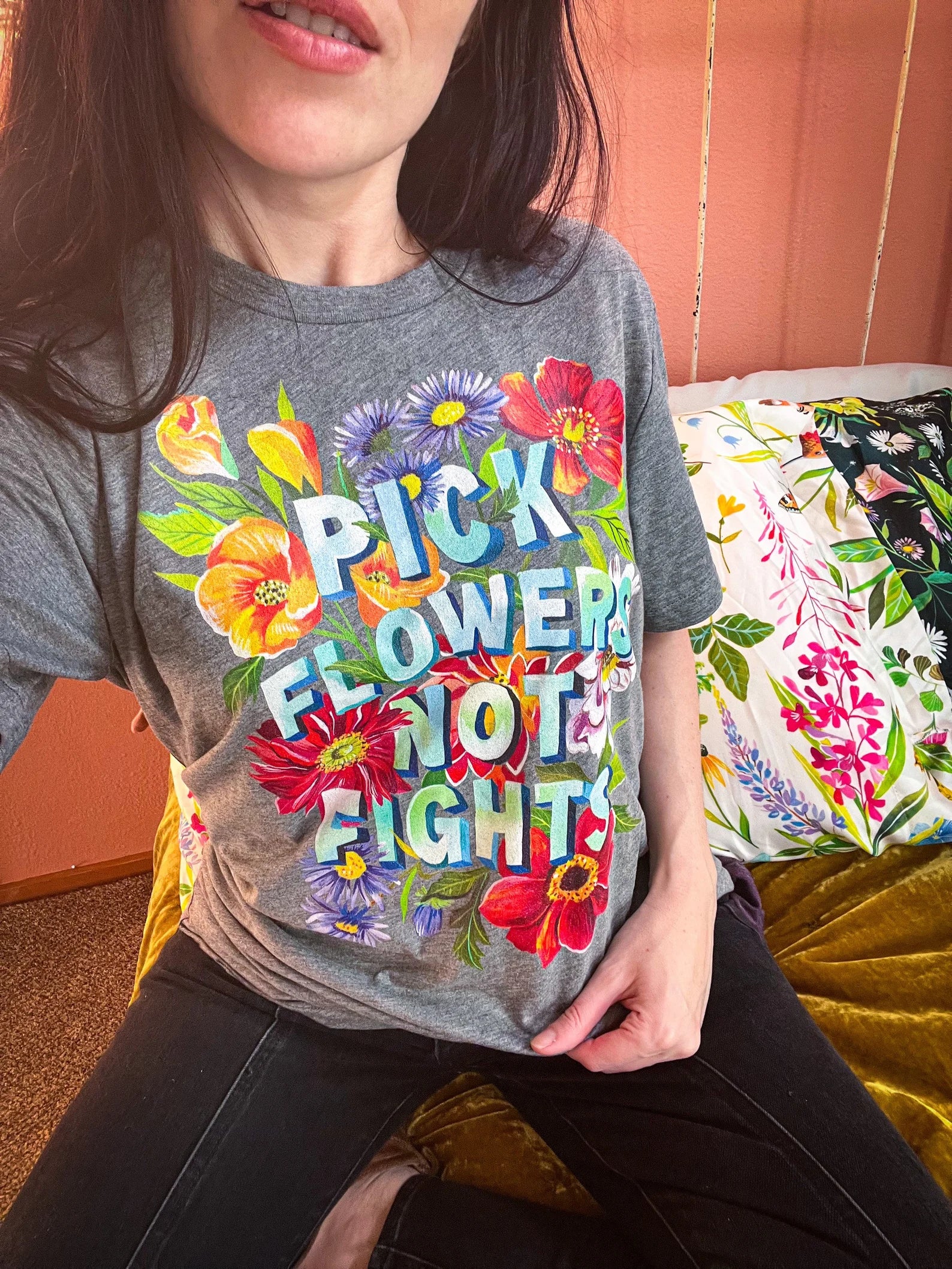 Pick Flowers Tri-Blend T-Shirt