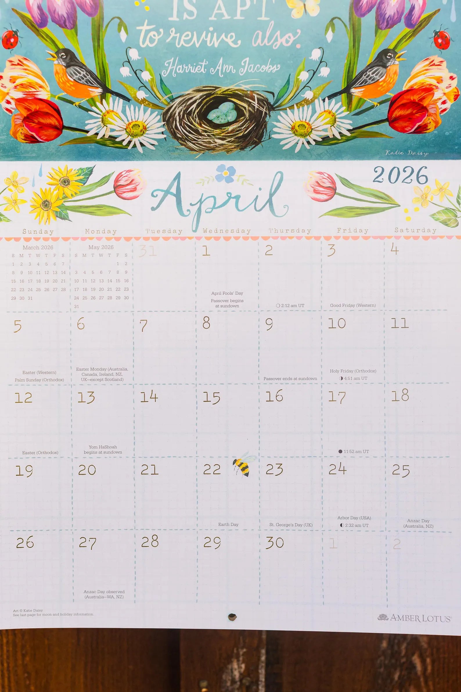 2026 Wall Calendar by Katie Daisy