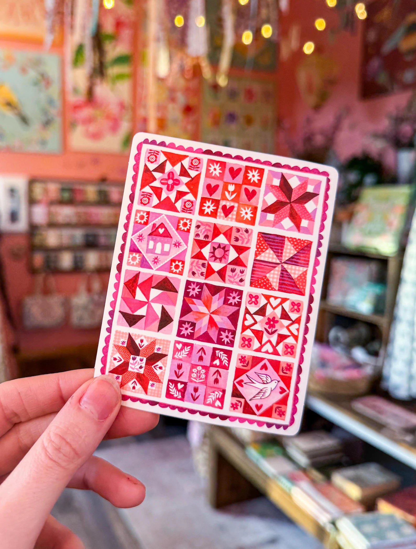 Stitched With Love Sticker