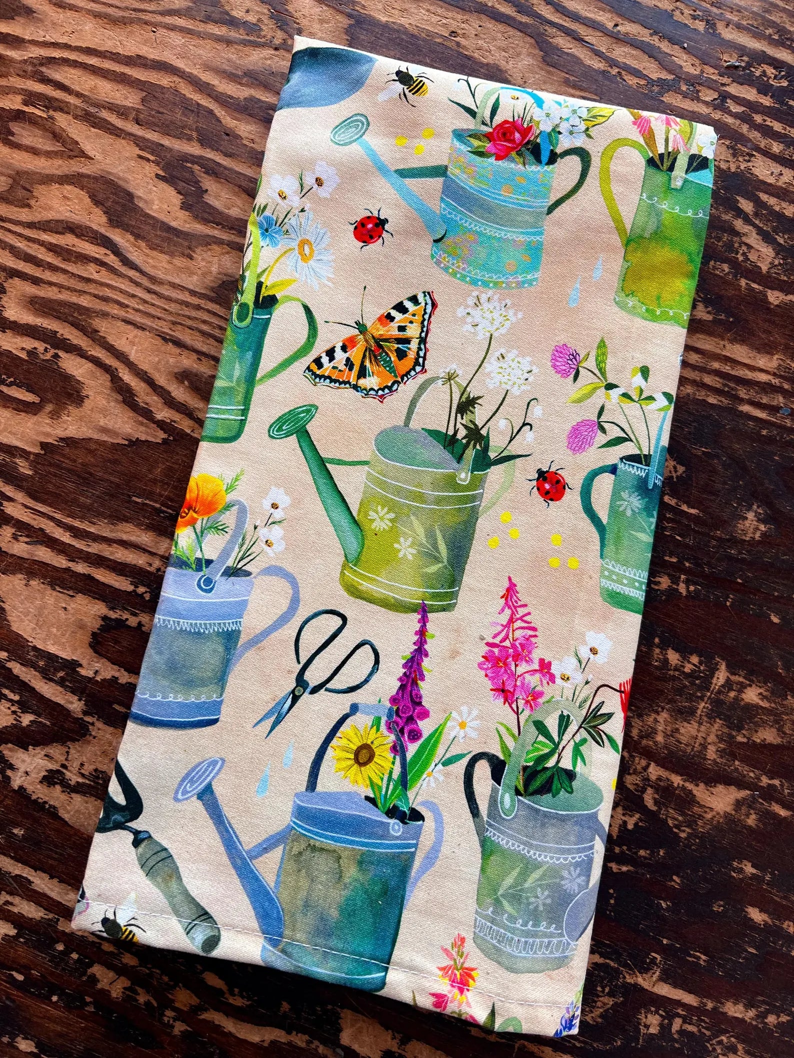 Watering Cans Tea Towel