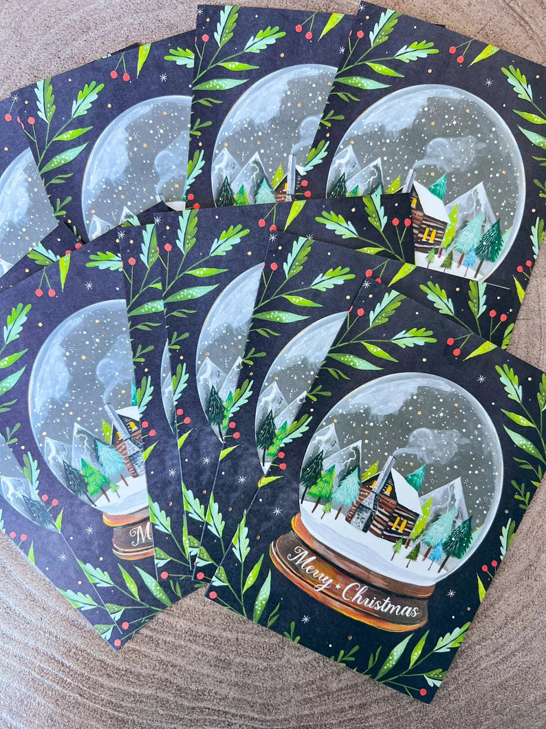 Snow Globe Boxed Holiday Cards