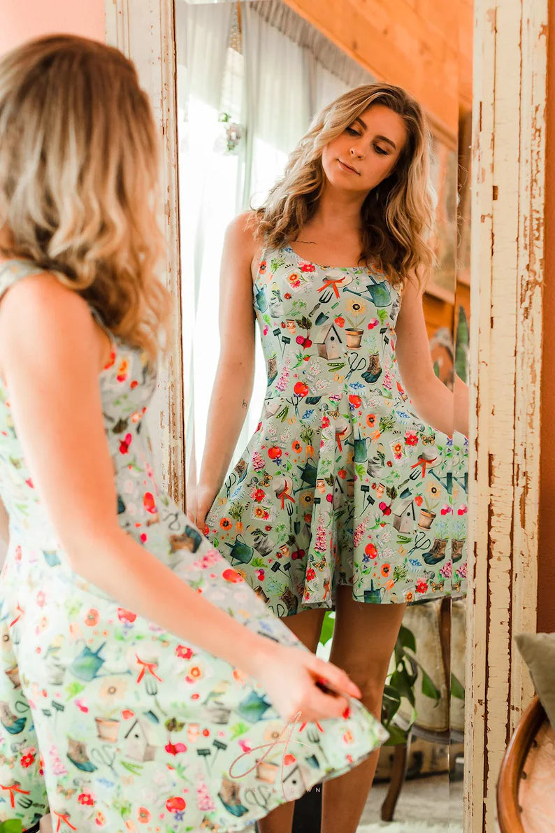 Garden Skater Dress