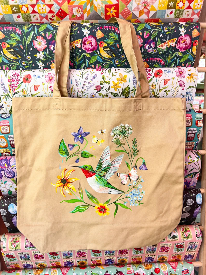 Hummingbird Organic Cotton Tote Bag
