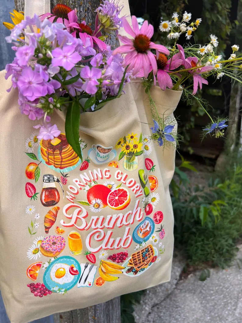 Brunch Club Organic Cotton Tote Bag