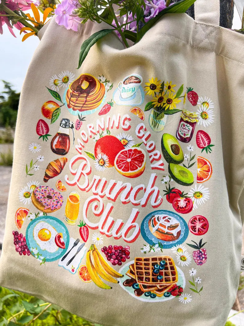 Brunch Club Organic Cotton Tote Bag