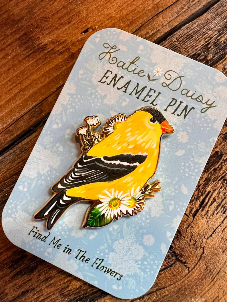 Goldfinch Enamel Pin