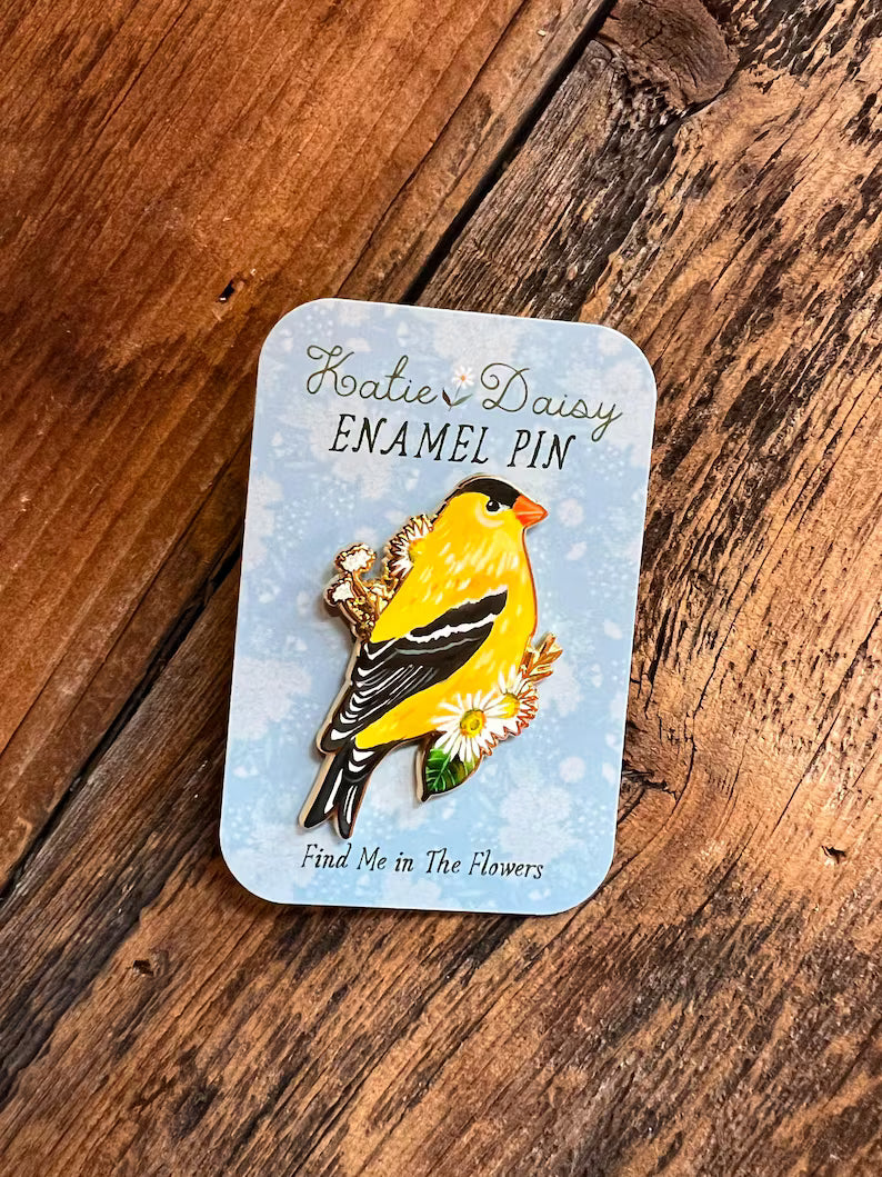 Goldfinch Enamel Pin