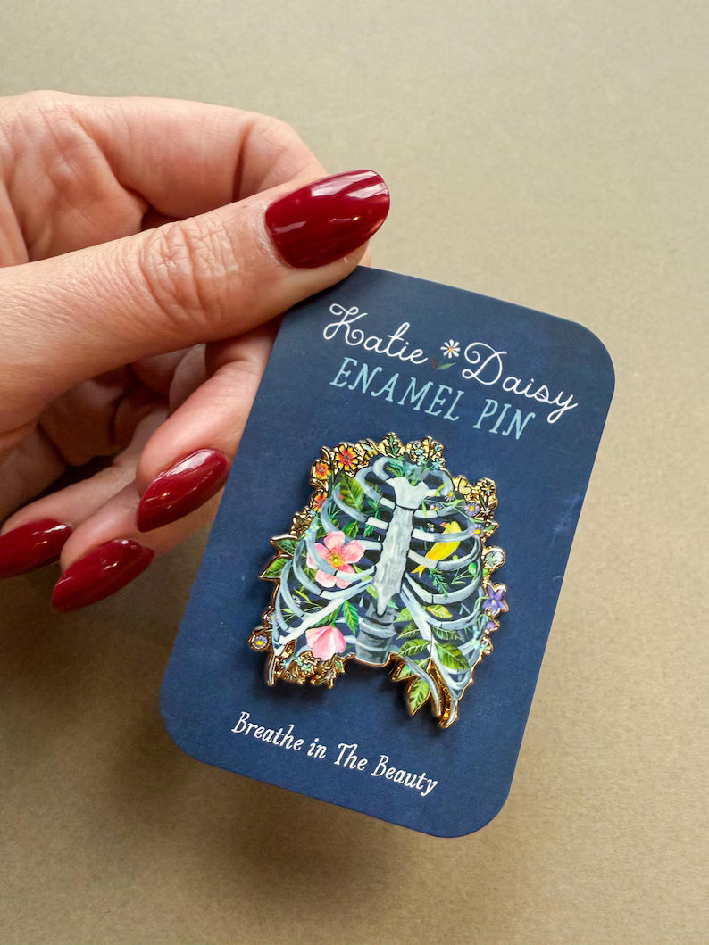 Rib Cage Enamel Pin