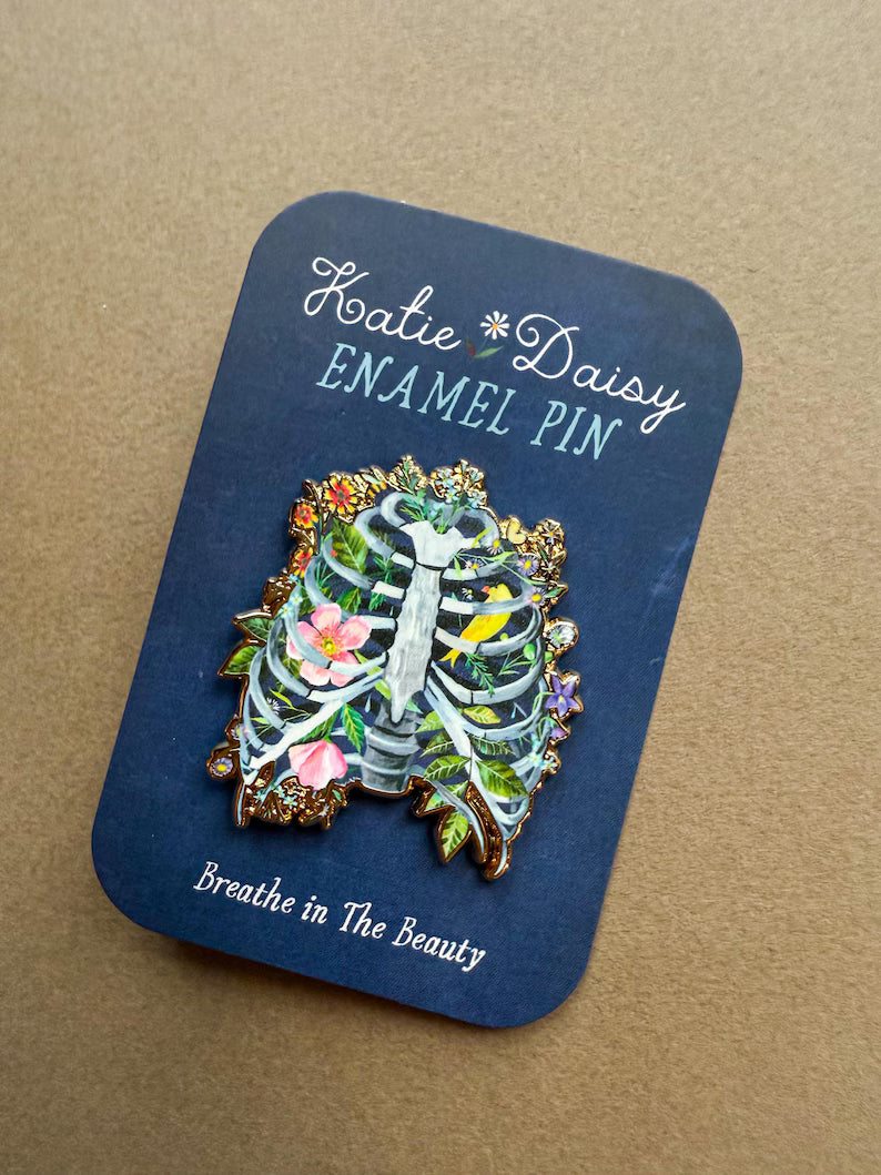 Rib Cage Enamel Pin