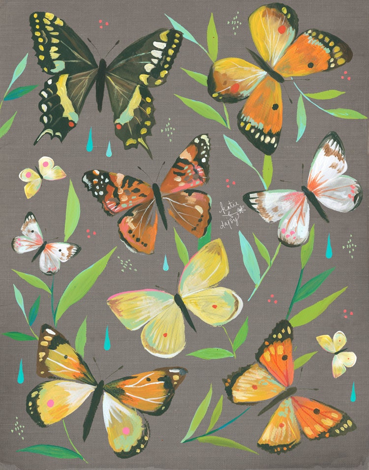 Butterfly Garden Art Print