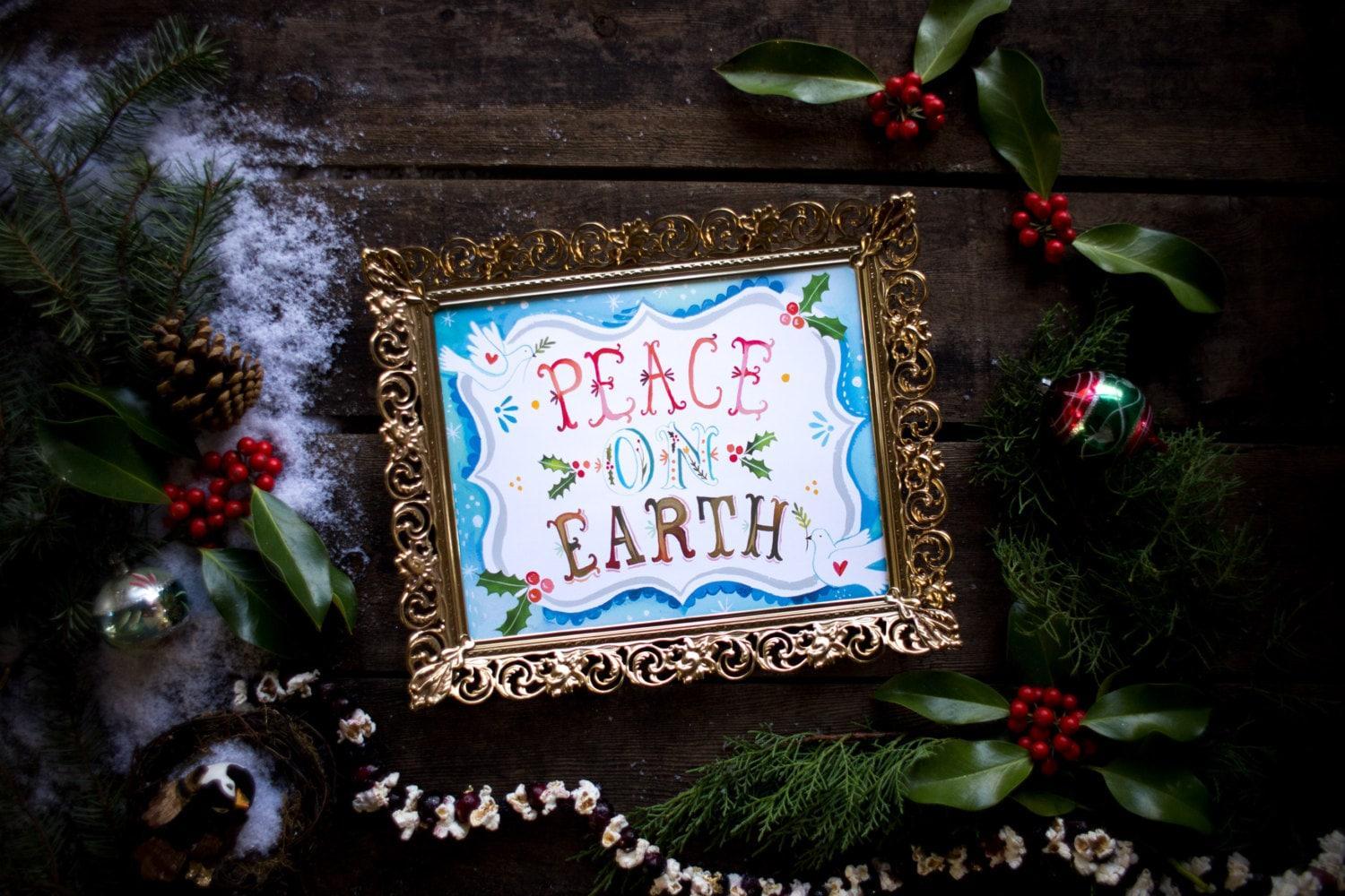 Dove Peace on Earth Art Print