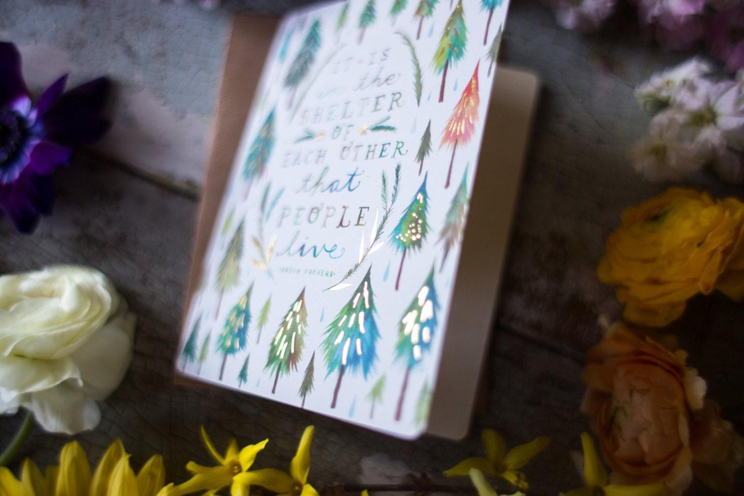 Shelter of Each Other - Gold Foil Greeting Card