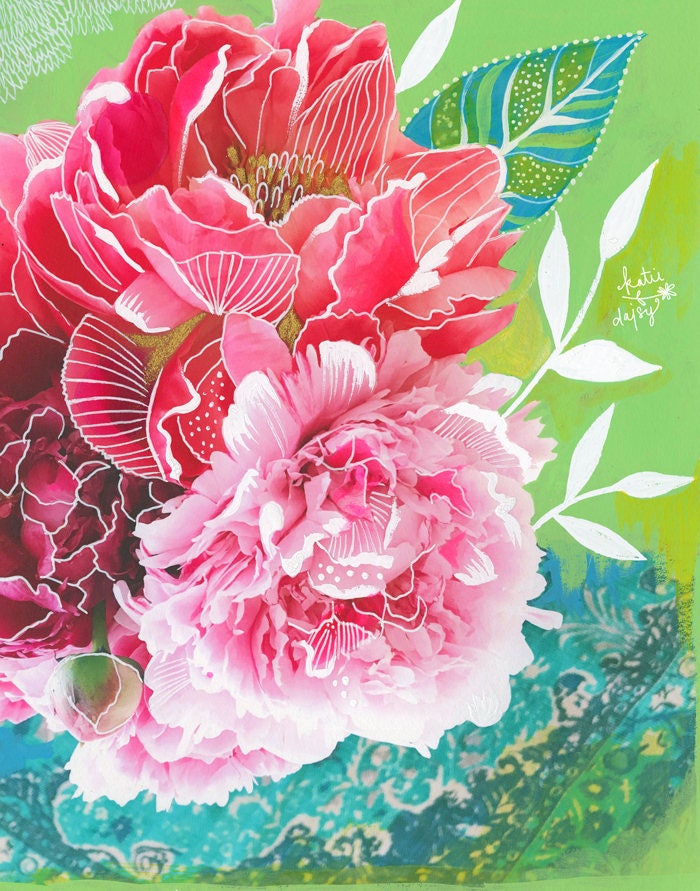 Peonies Art Print