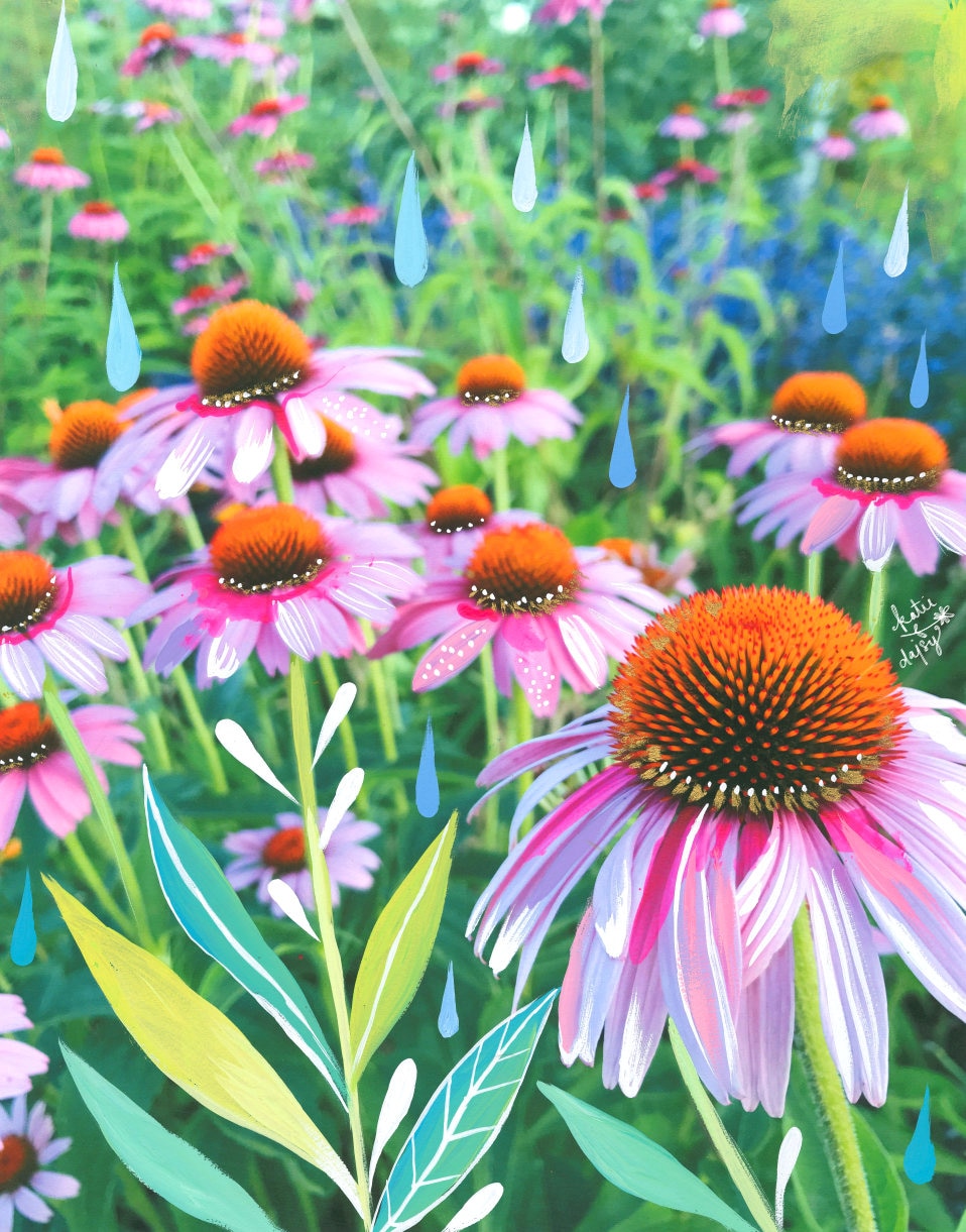 Purple Coneflowers Art Print