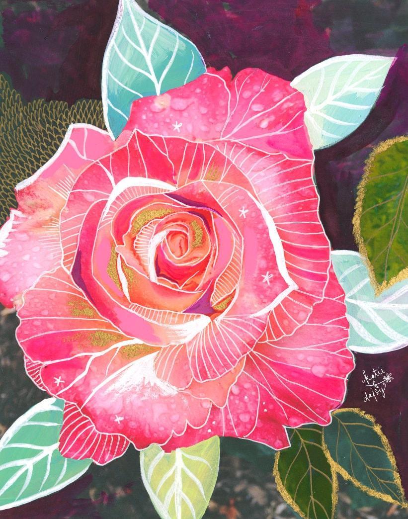 Giant Rose Garden Art Print