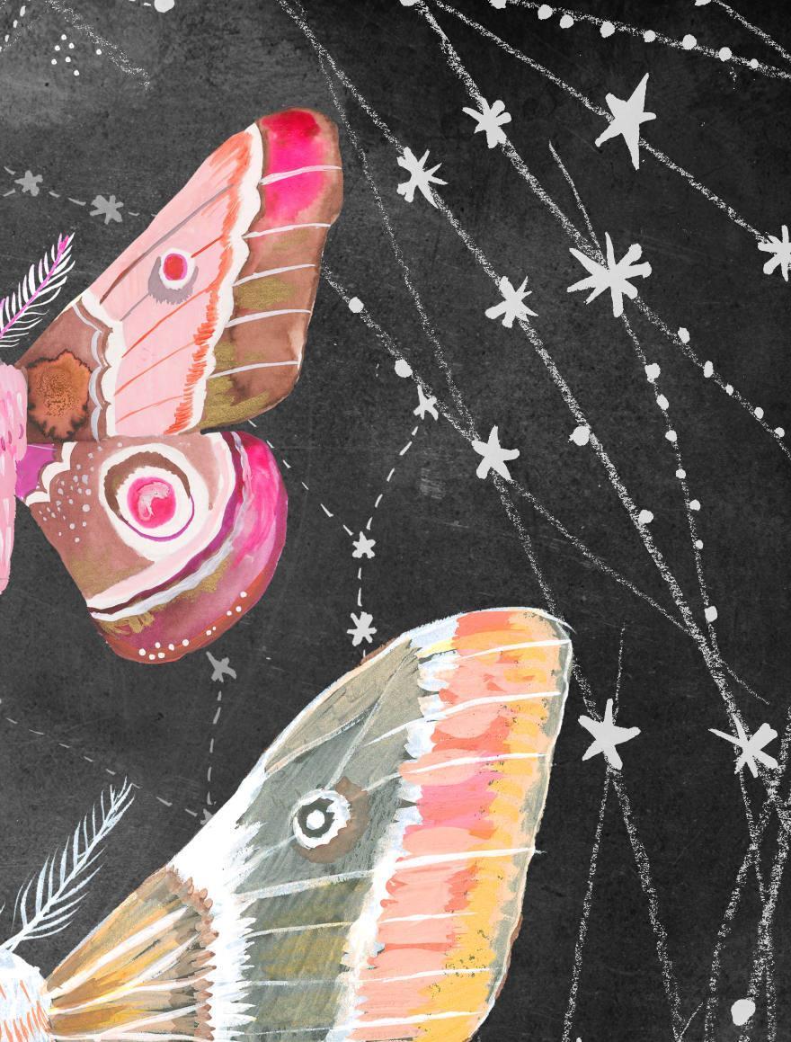 Wandering Moths Art Print