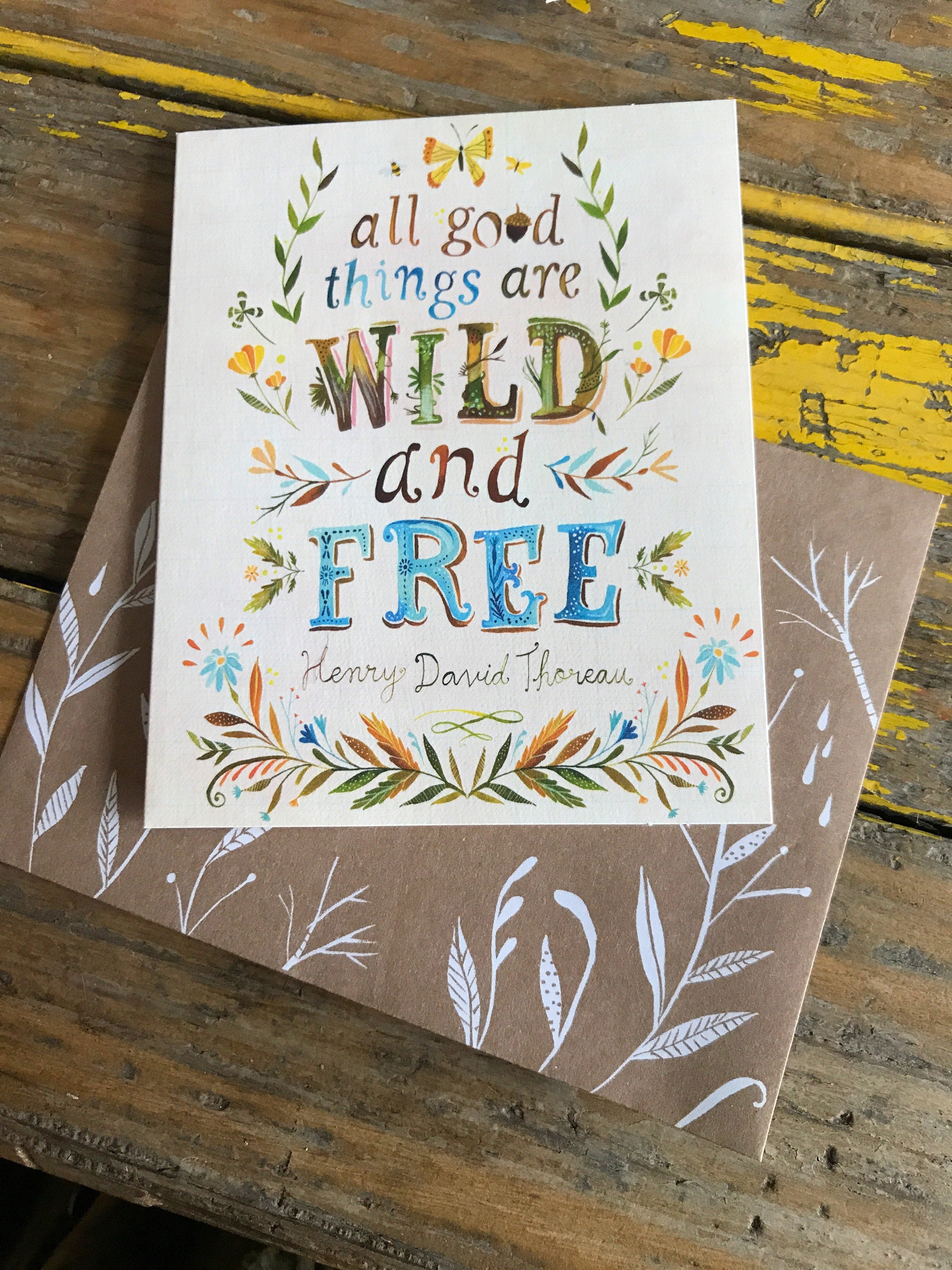 With Love, Adventure, and Wildflowers Notecards
