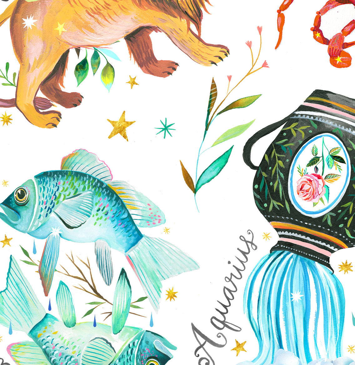 Zodiac Chart Art Print