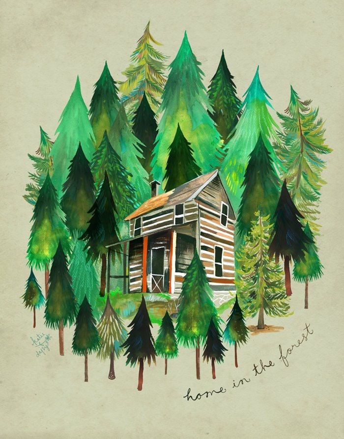 Home in the Forest Art Print