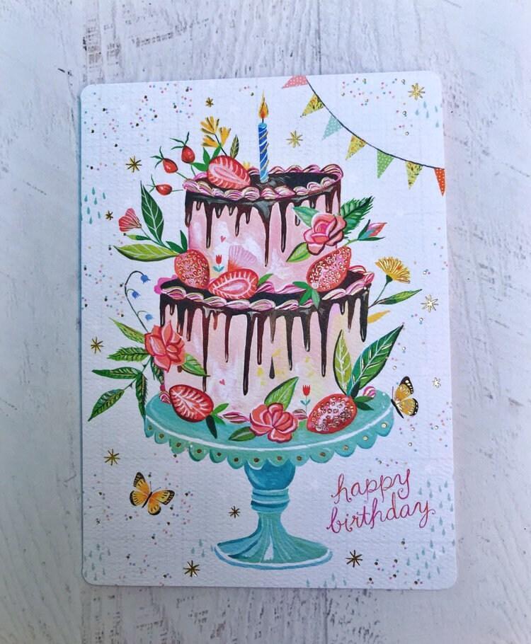 Birthday Cake - Greeting Card