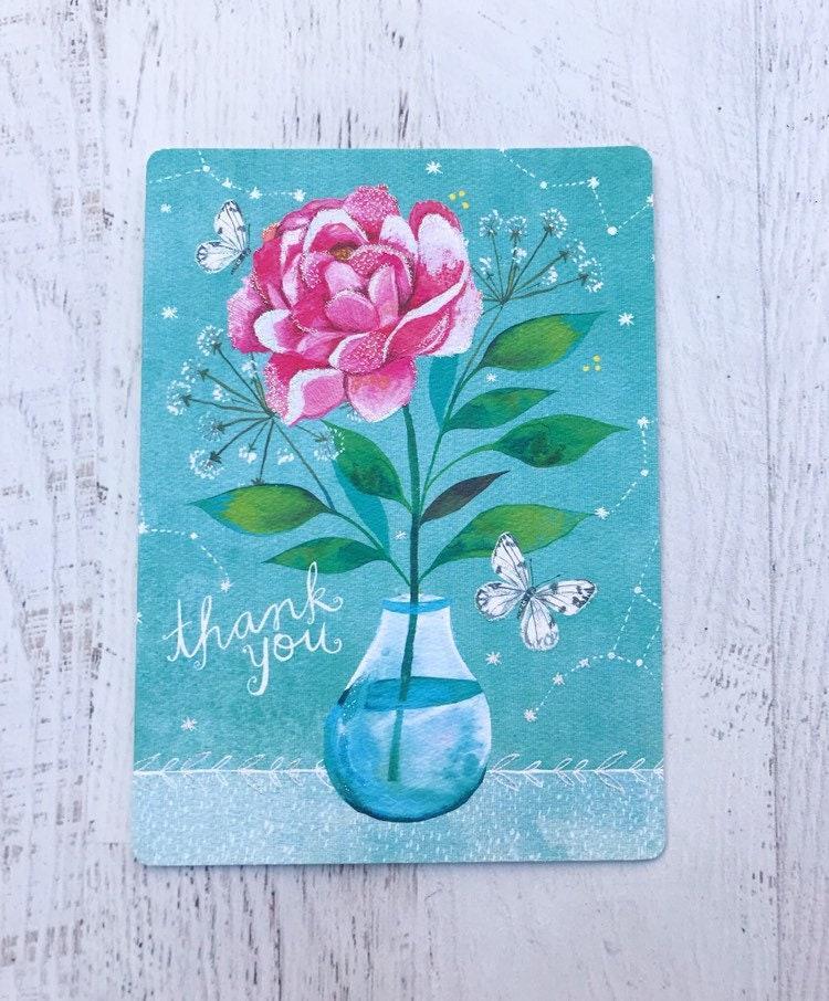 Thank You - Glitter Greeting Card