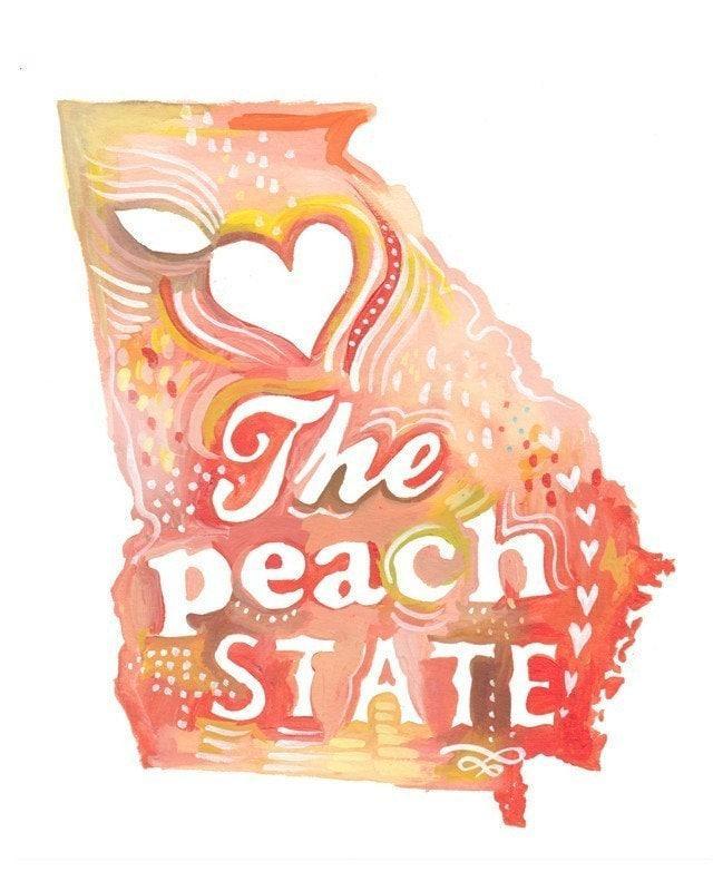 Peach State Art Print