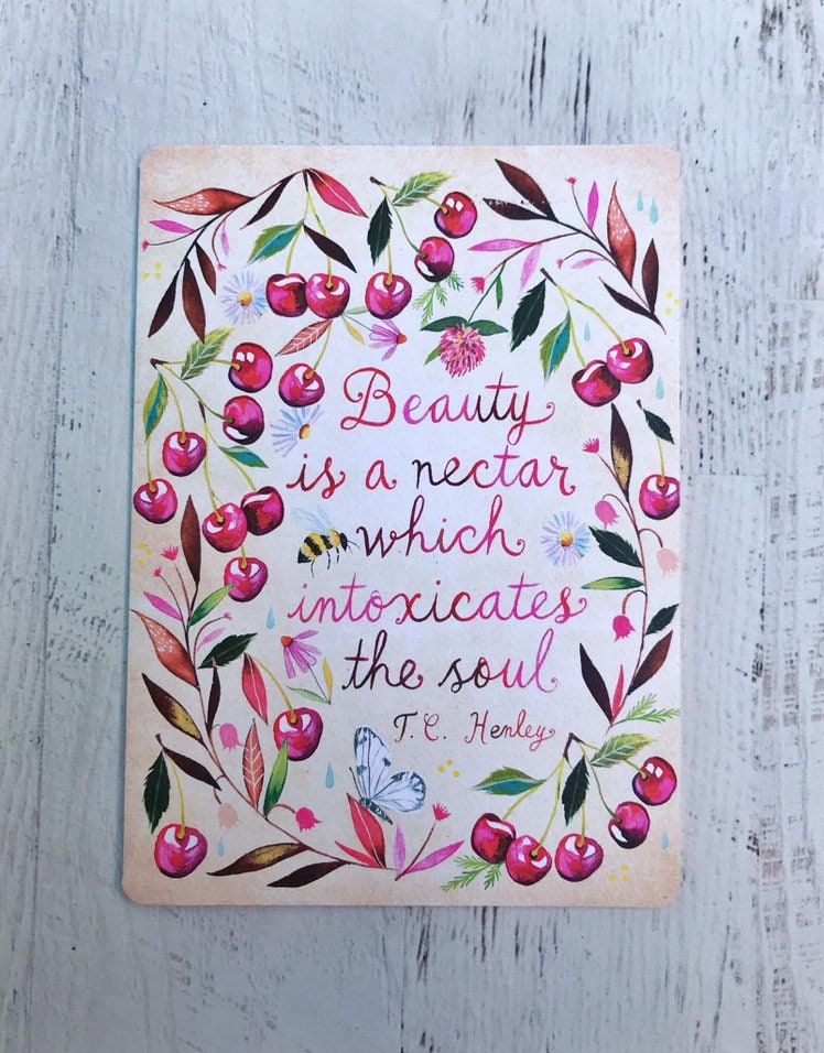 Beauty is a Nectar - Birthday Card