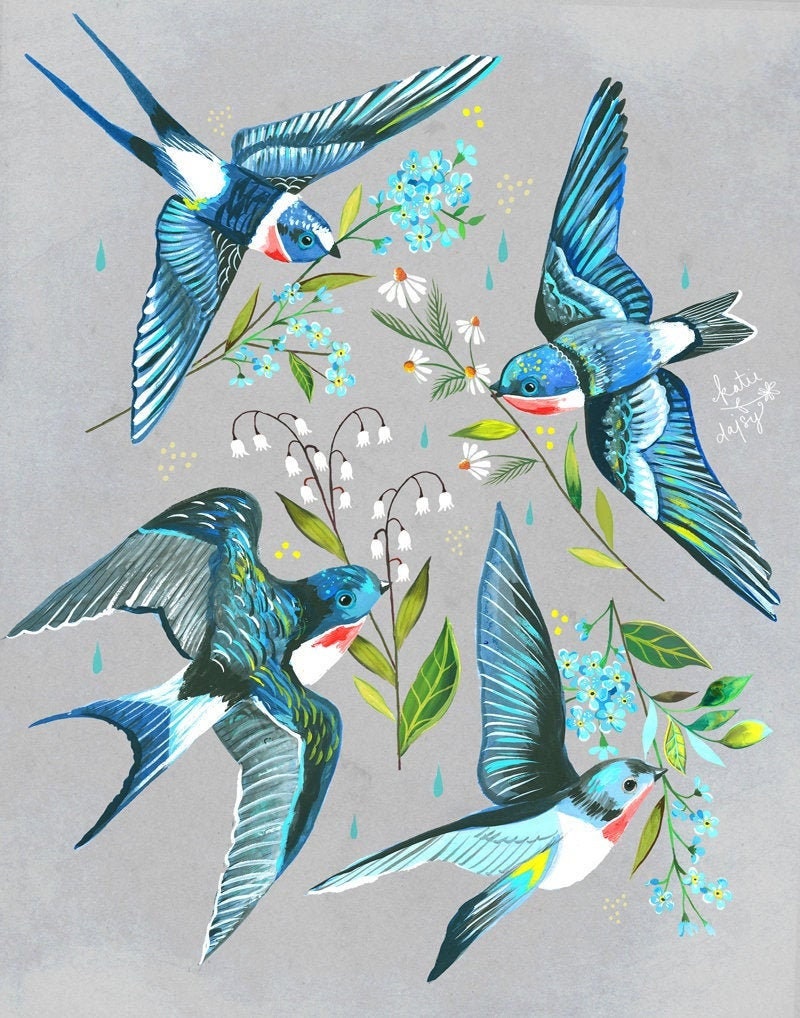 Swallows Art Print