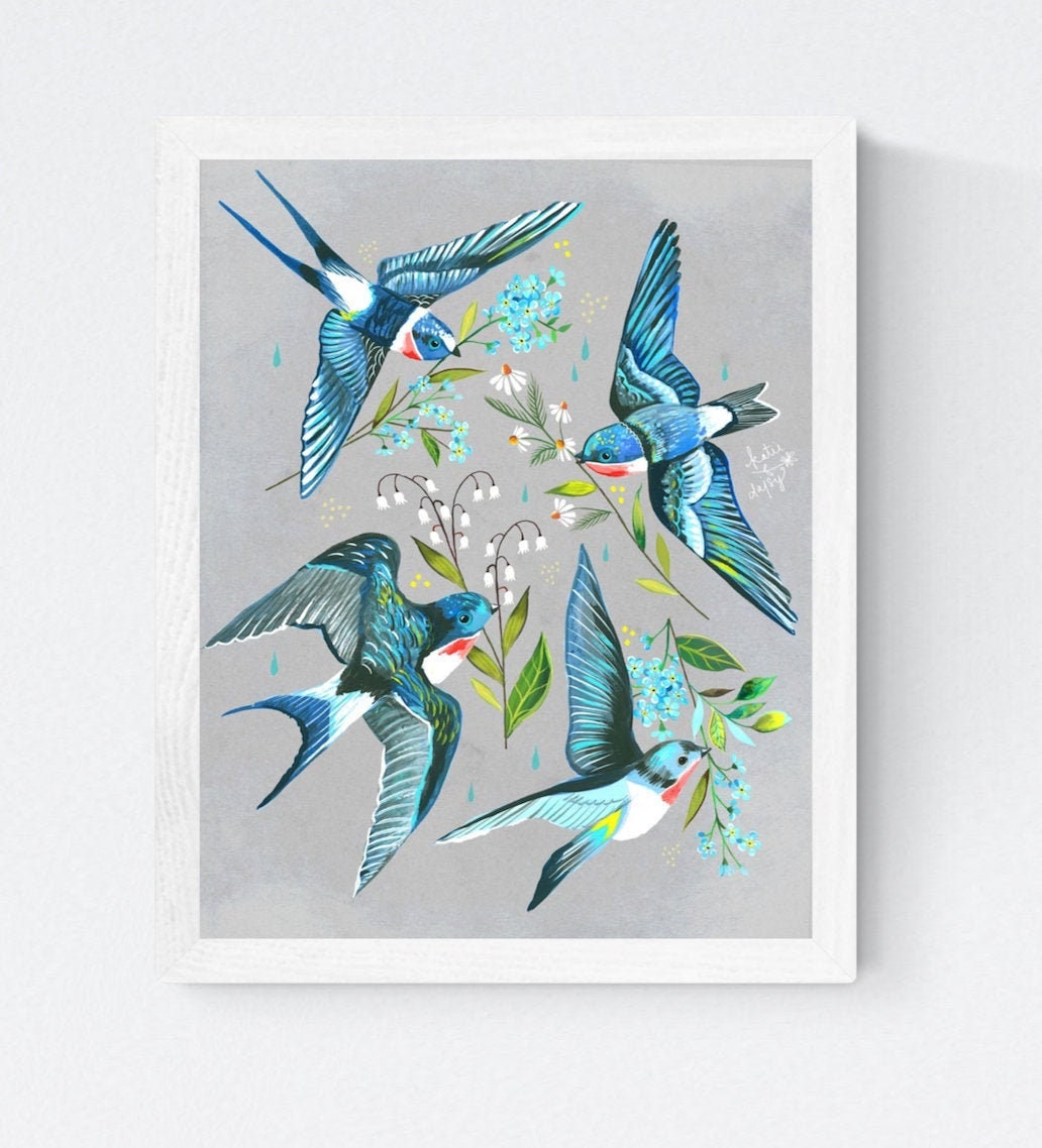 Swallows Art Print