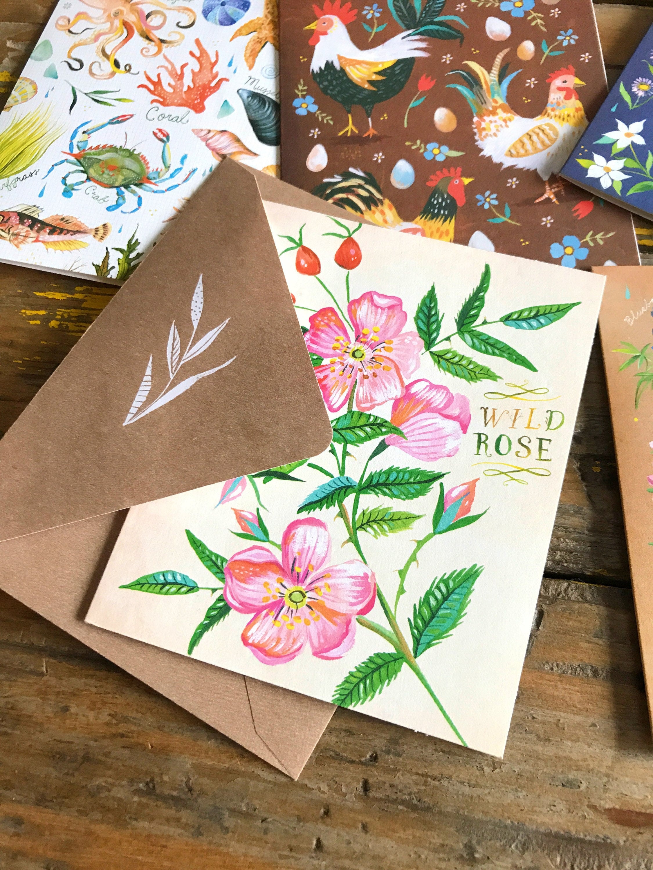 With Love, Adventure, and Wildflowers Notecards