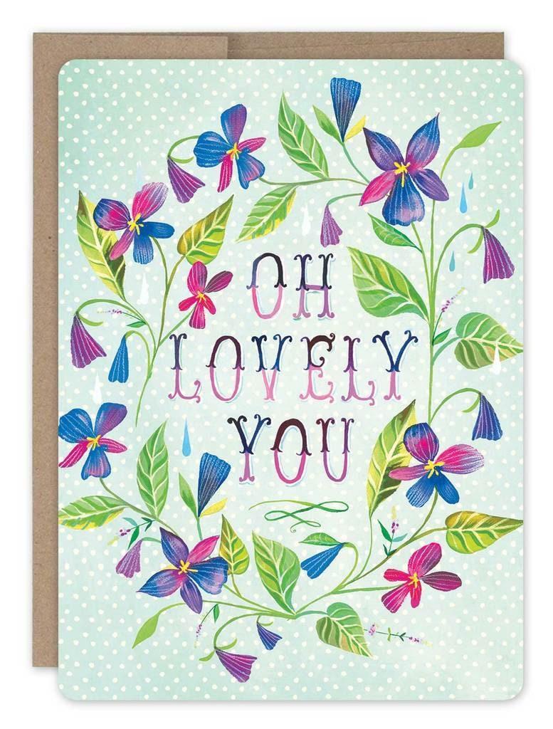 Lovely You - Glitter Birthday Card