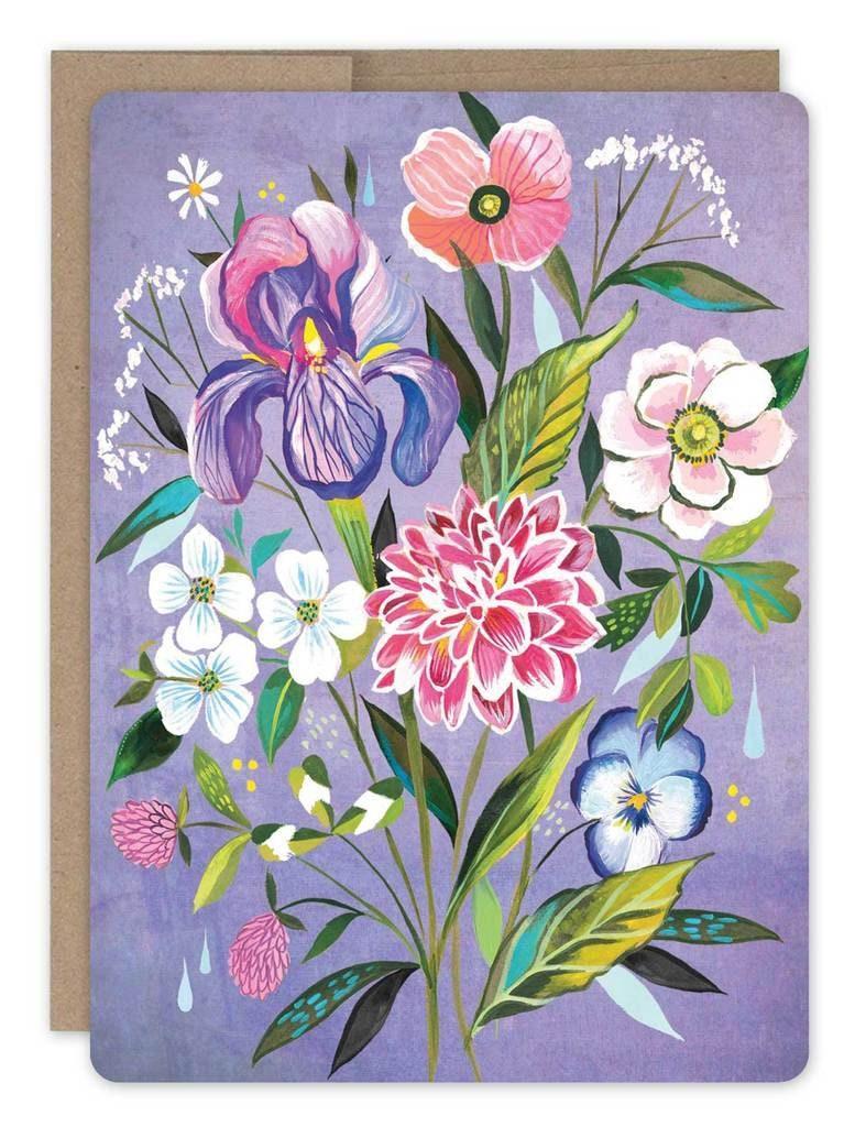 Violet Bouquet - Greeting Card