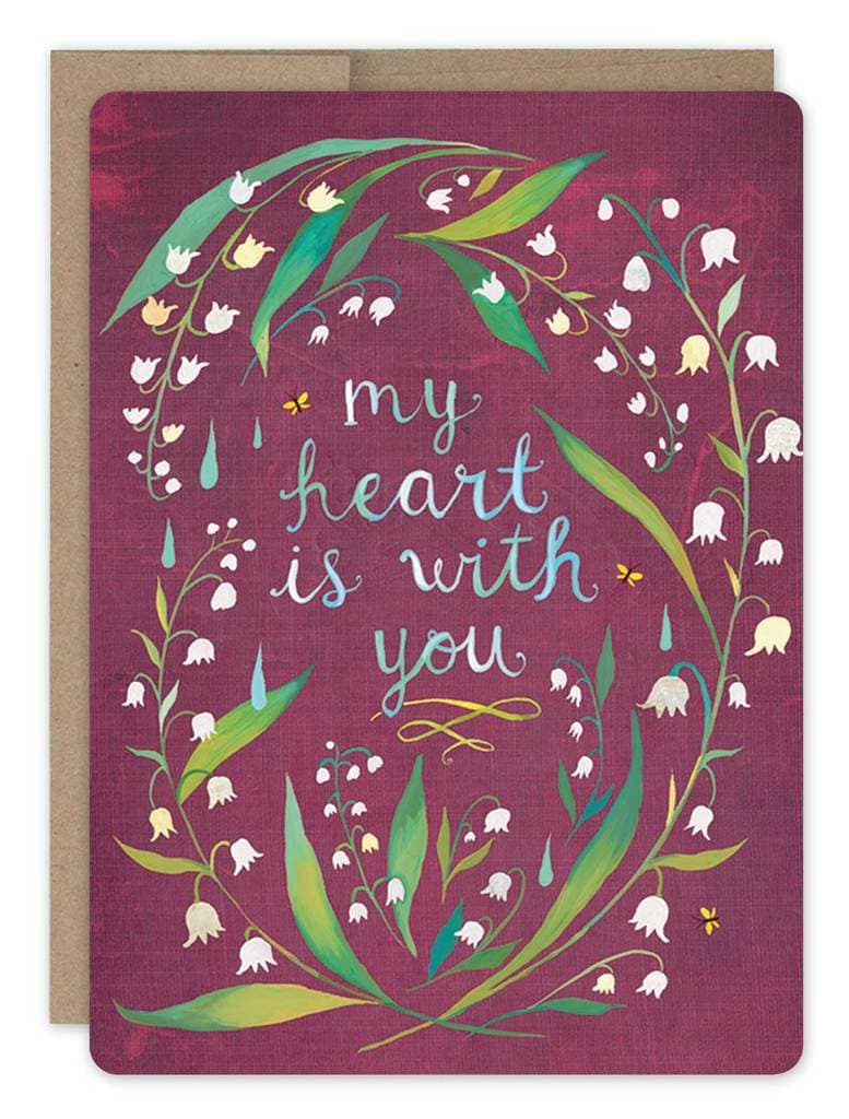 My Heart is With You - Greeting Card