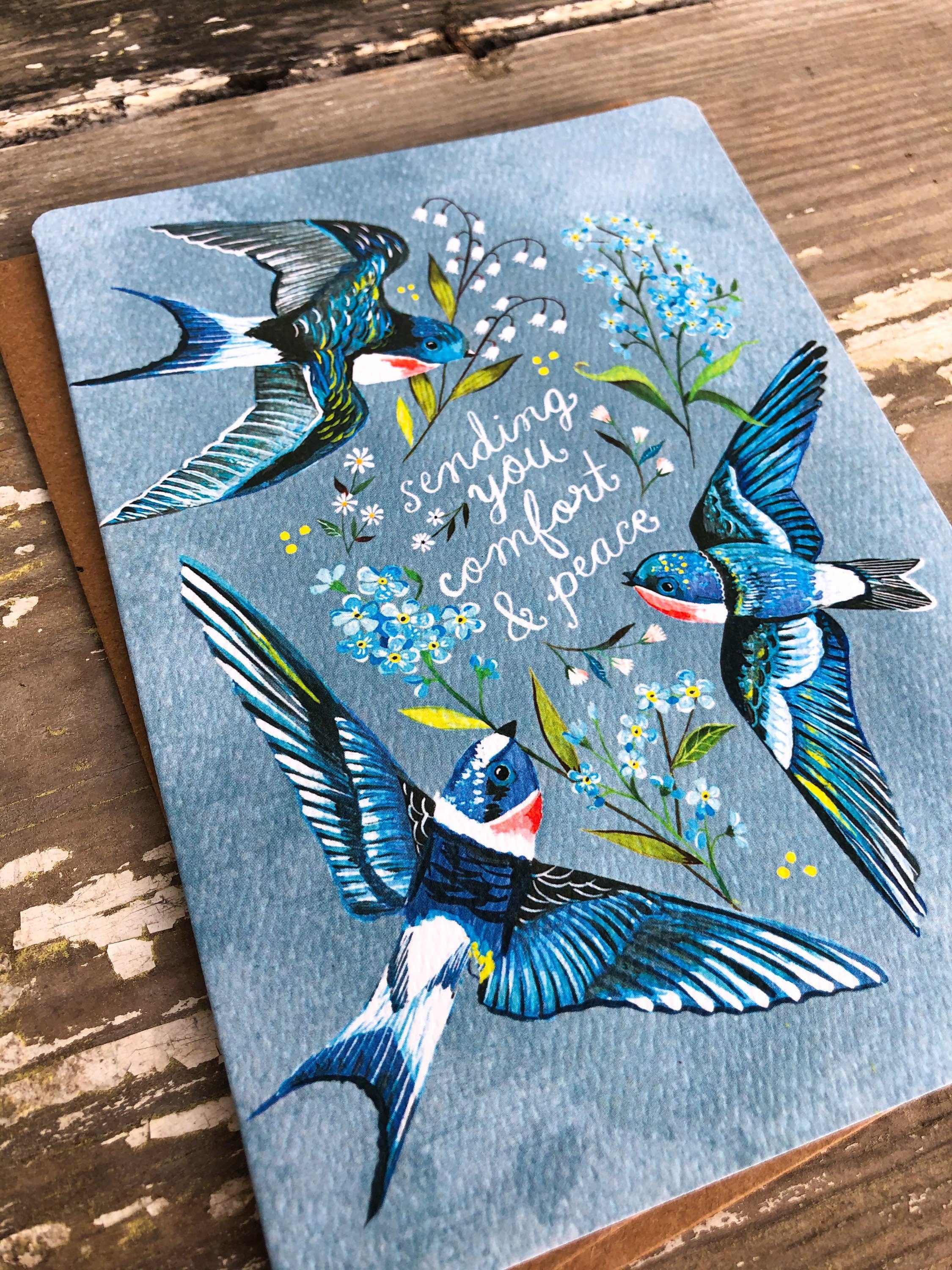 Swallows Sympathy Card