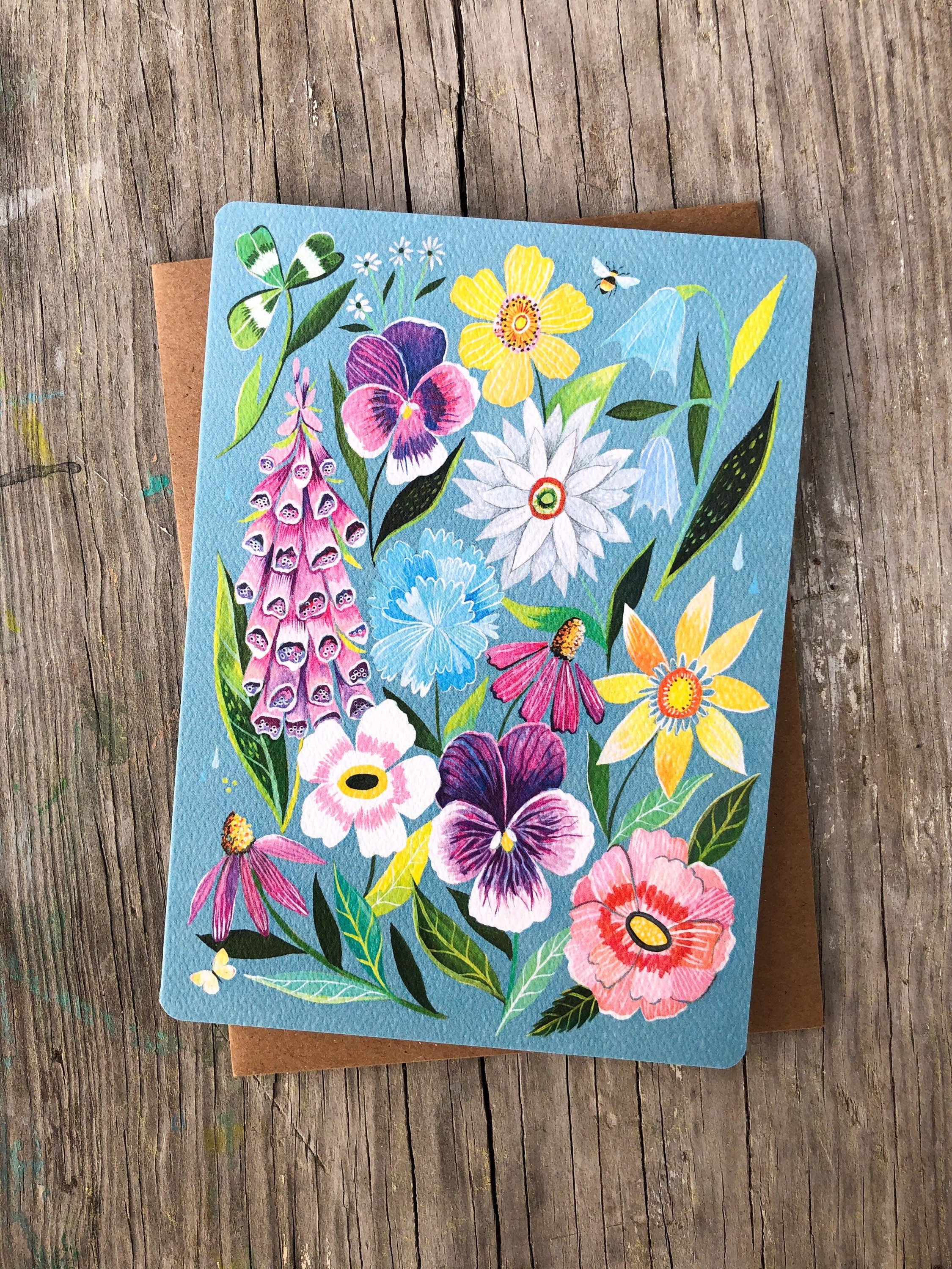 Get Well Florals - Greeting Card