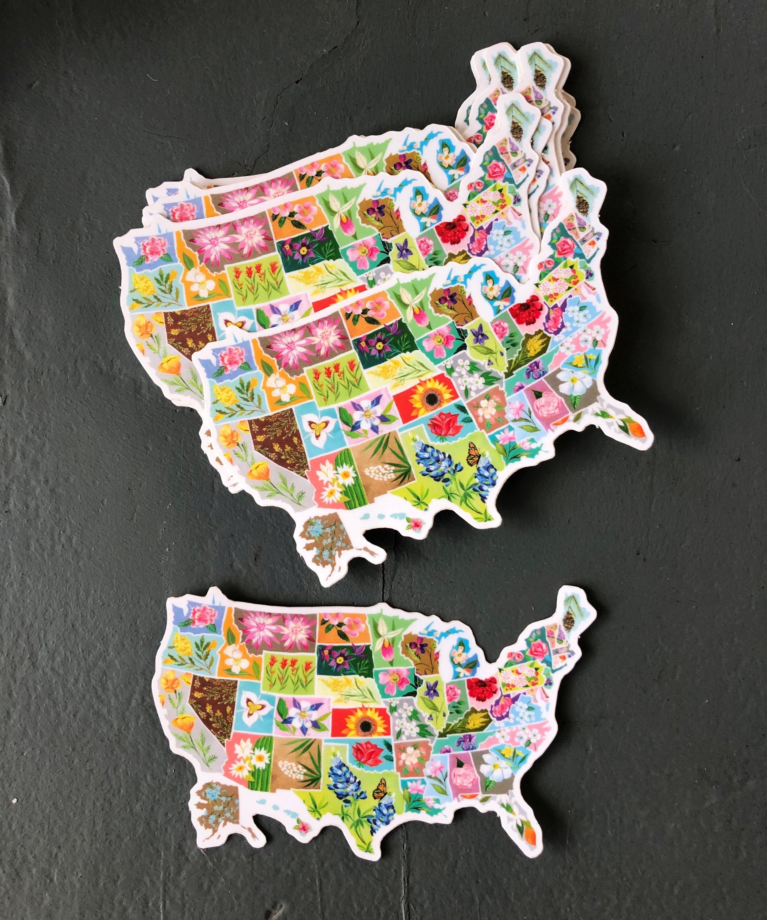 US State Flowers Sticker