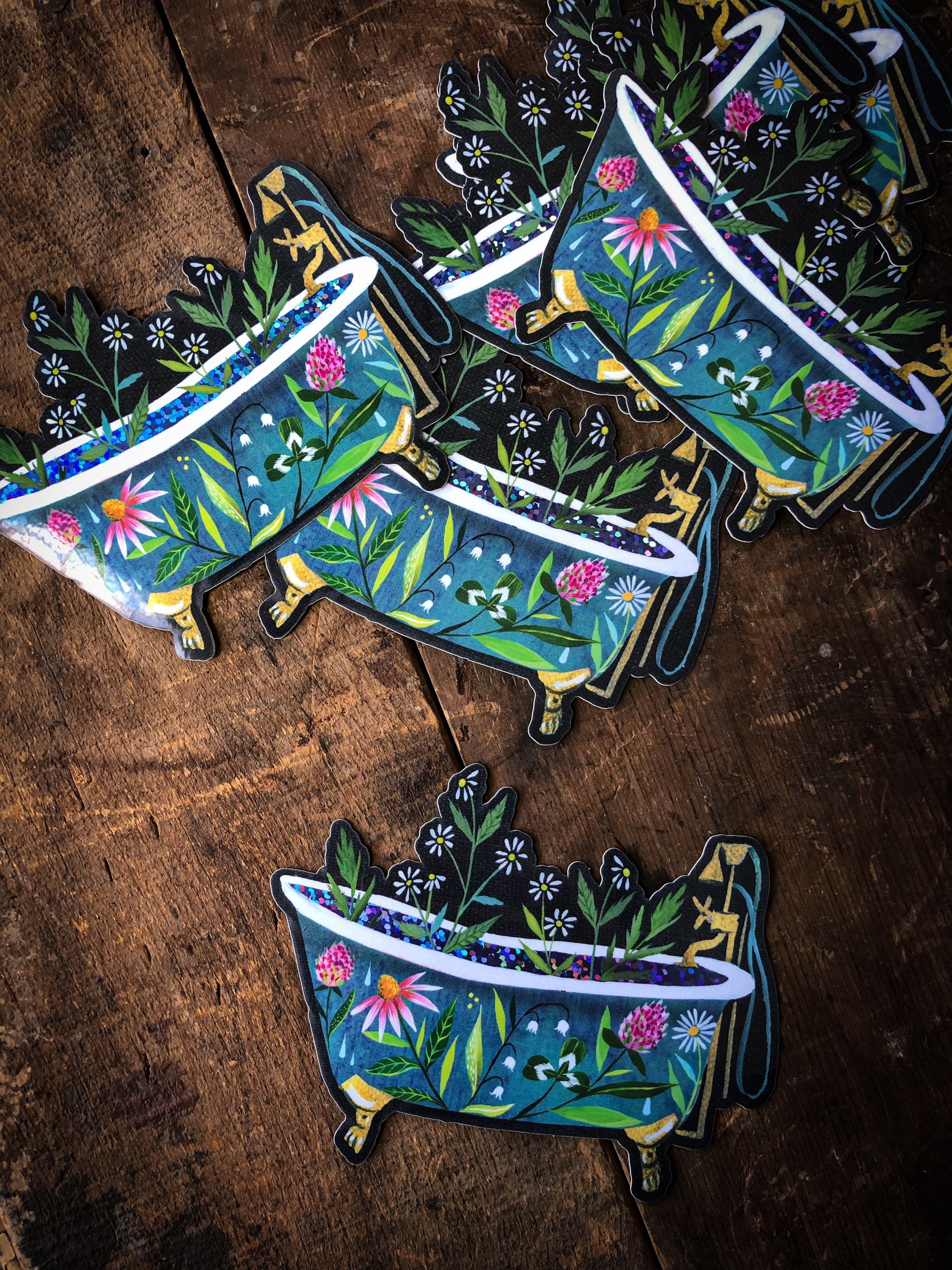 Bathtub - Glitter Sticker