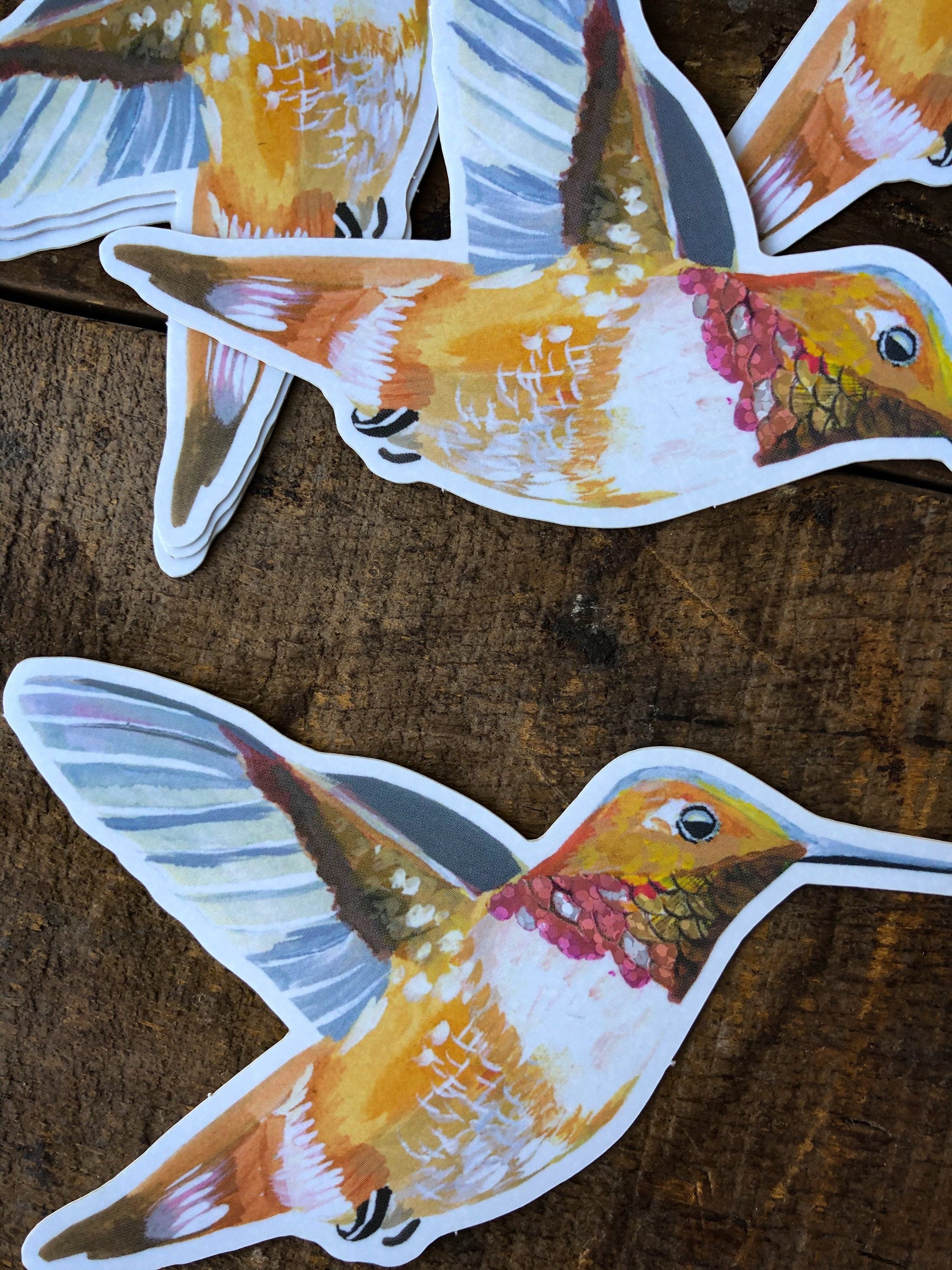 Rufous Hummingbird Matte Sticker