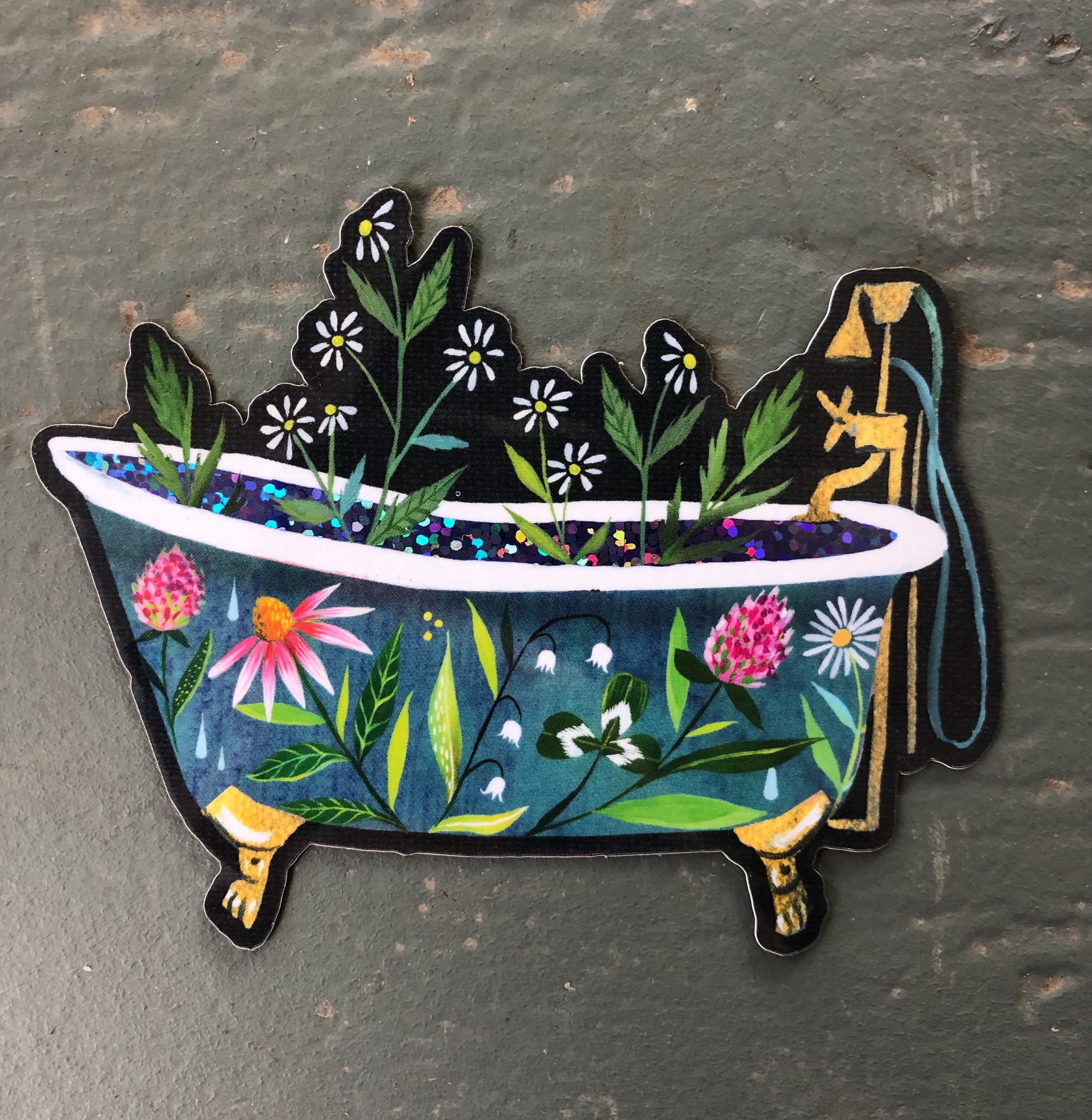 Bathtub - Glitter Sticker