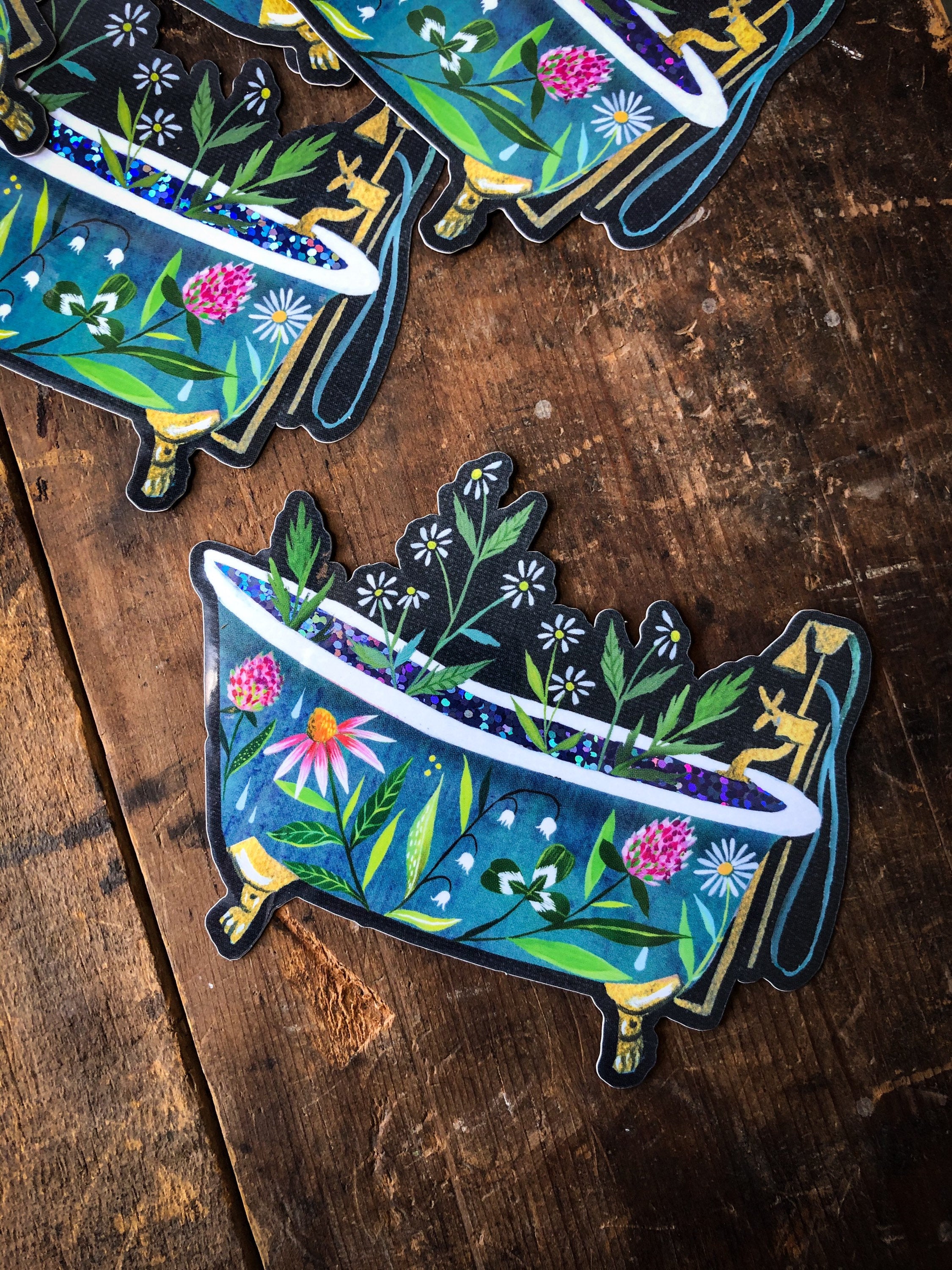 Bathtub - Glitter Sticker