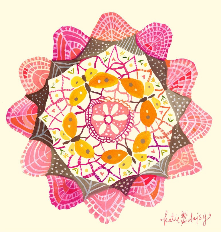 Butterfly Doily Art Print