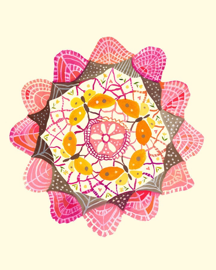 Butterfly Doily Art Print