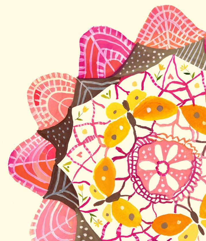 Butterfly Doily Art Print