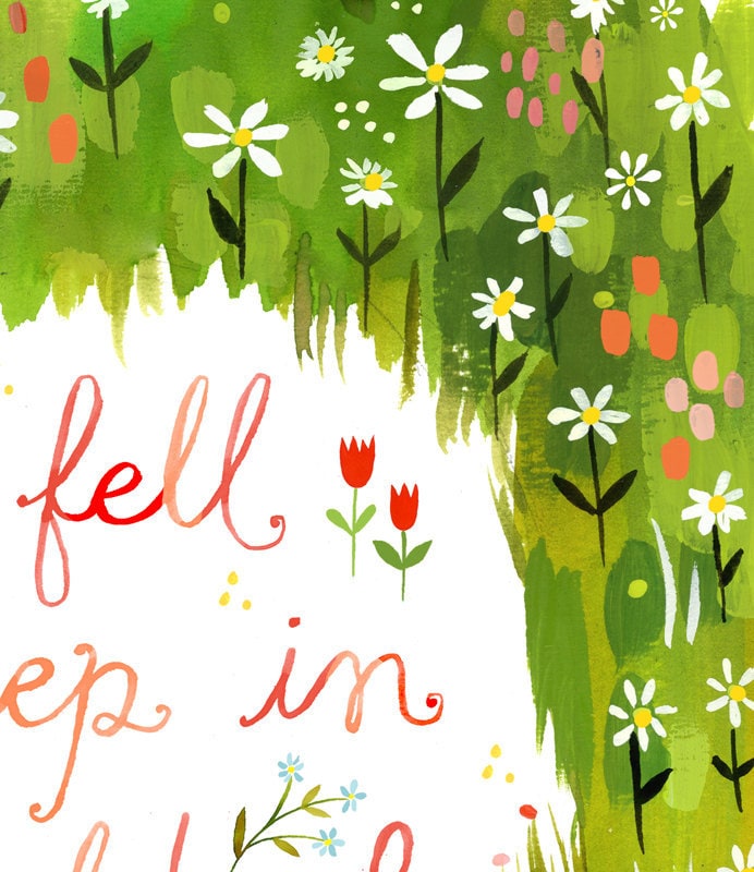 I Fell Asleep in A Field of Daisies Art Print