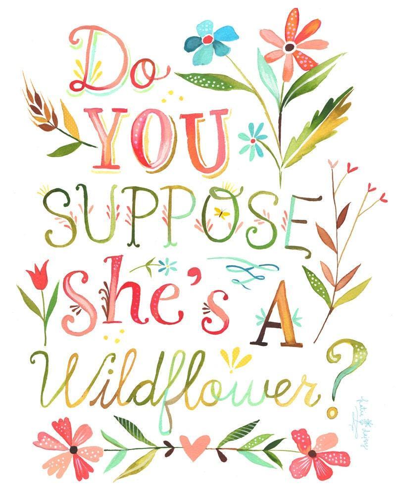 She's a Wildflower Art Print