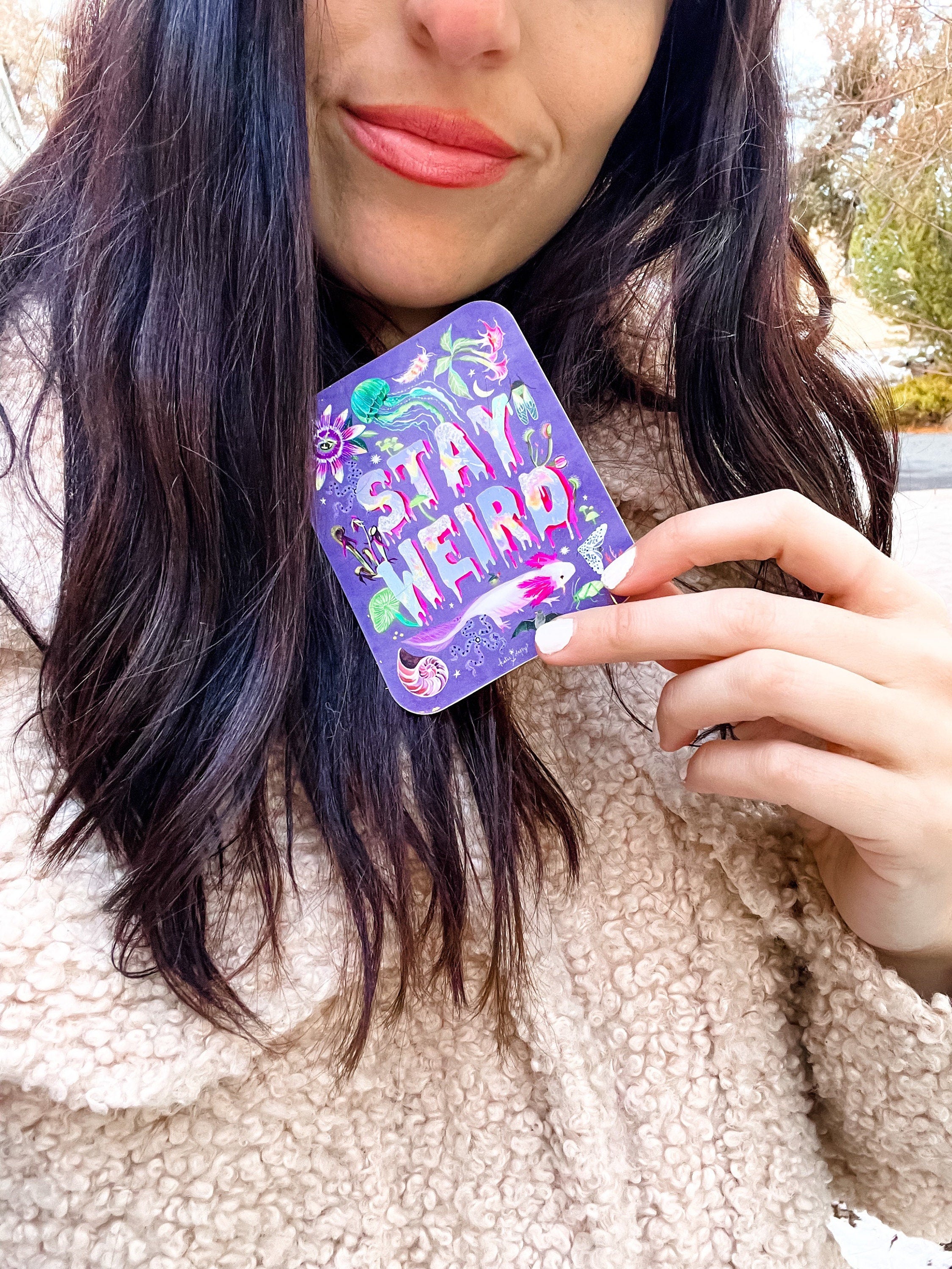 Stay Weird Holographic Sticker