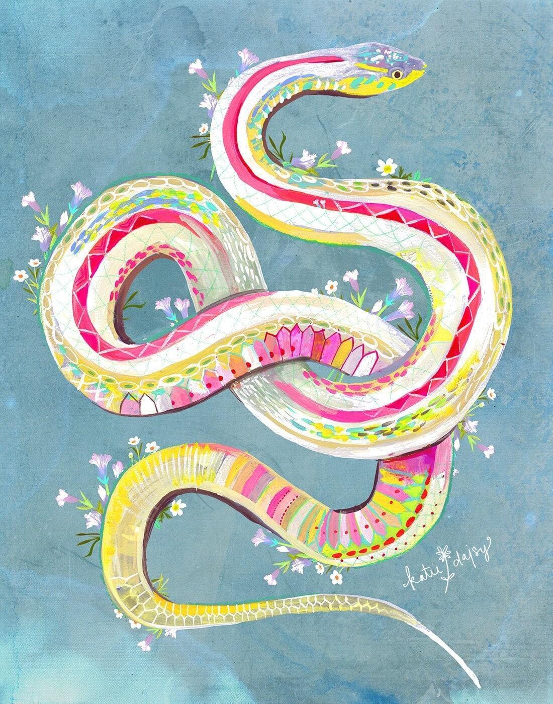 Candy Snake Art Print