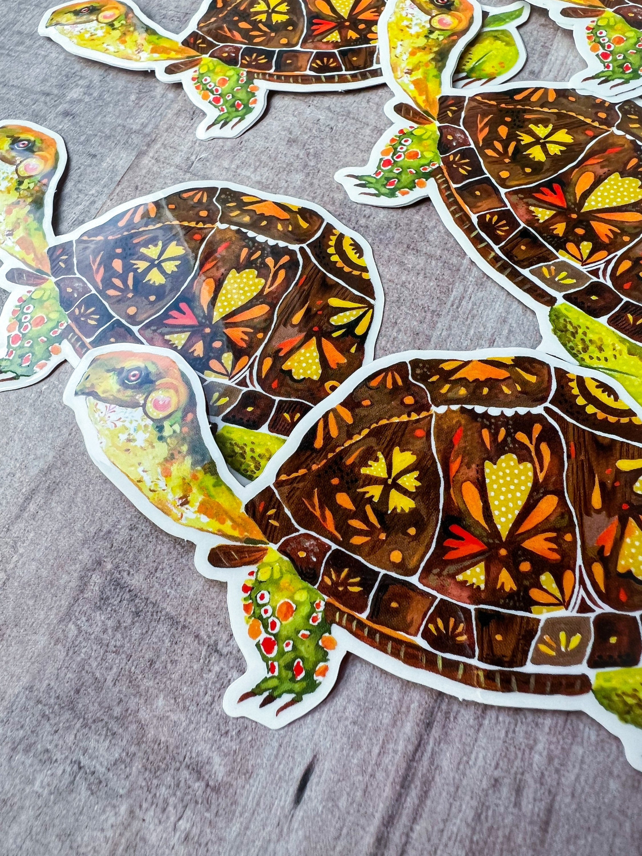 Box Turtle clear sticker