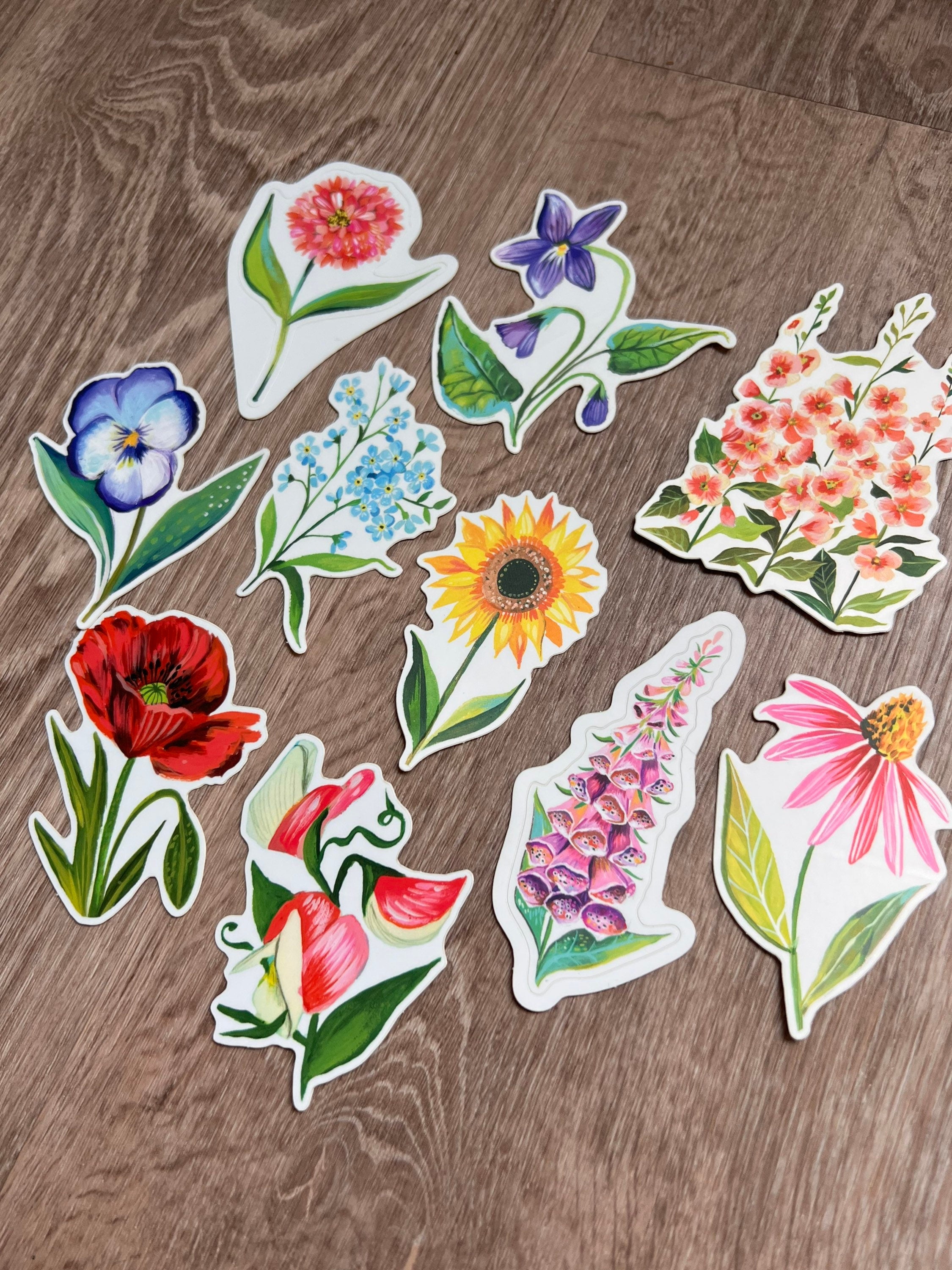 Wildflower Sticker Pack - Set of 10 Matte Stickers